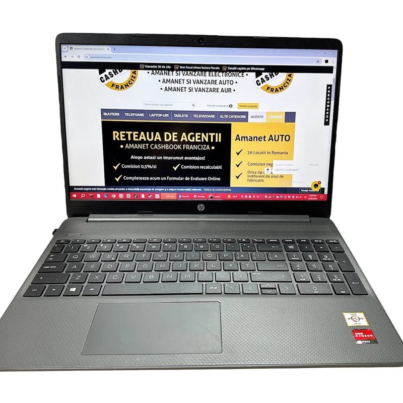 Laptop, Hp, 15S-EQ1XXX, 15.6 INCH, Athlon Gold 3150u, 8 GB, Amd, 250, Black, Buna - Amanet Cashbook | Amanet Online