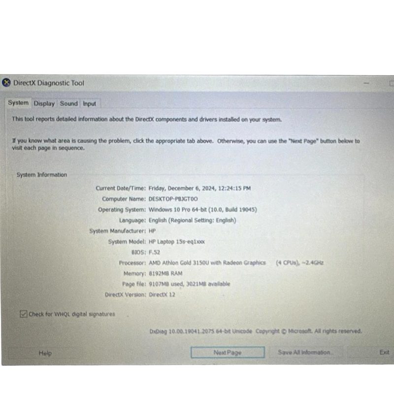 Laptop, Hp, 15S-EQ1XXX, 15.6 INCH, Athlon Gold 3150u, 8 GB, Amd, 250, Black, Buna - Amanet Cashbook | Amanet Online