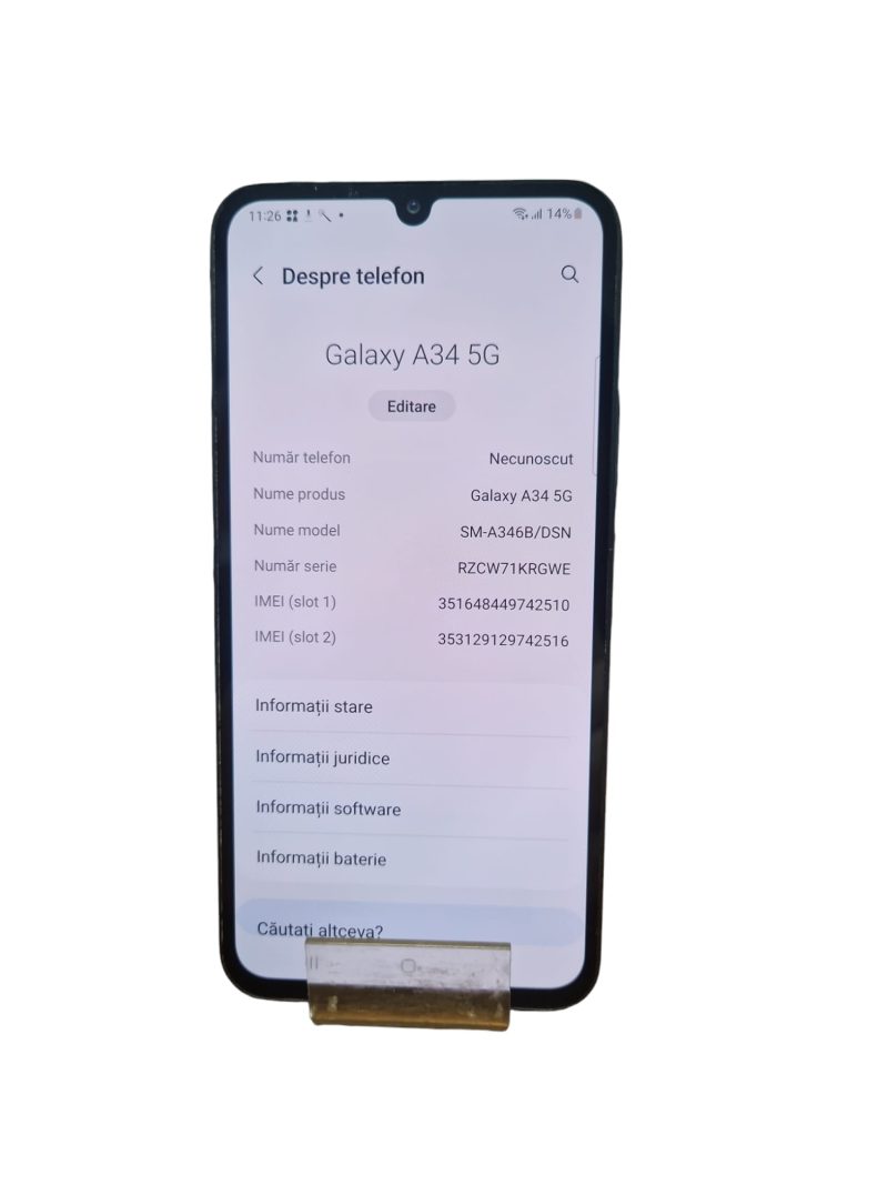 Telefon mobil Samsung A34 5g NEGRU, 128 GB, Buna - Amanet Cashbook | Amanet Online