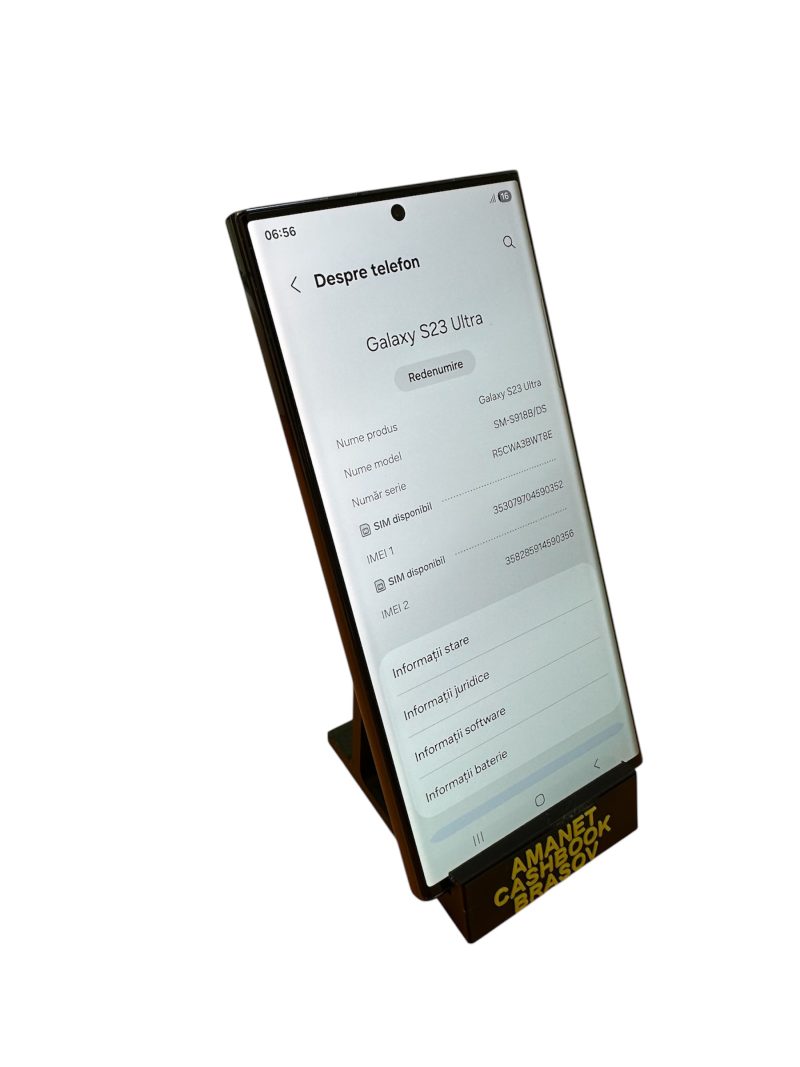 Telefon mobil Samsung S23 Ultra BLACK, Memorie 256 GB, Stare Foarte buna - Amanet Cashbook | Amanet Online